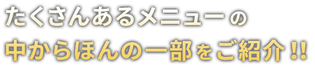 ほんの一部をご紹介！！